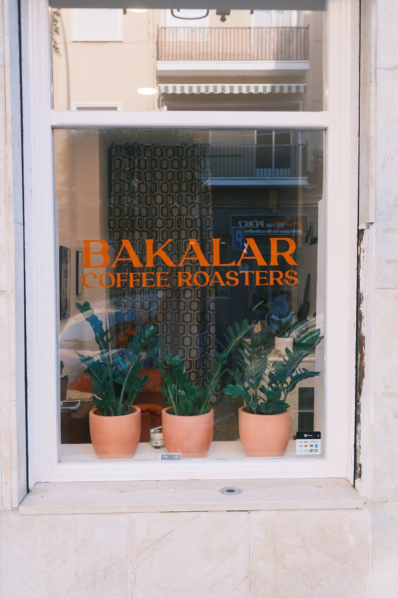 Espacio de formacion de Bakalar Coffee Roasters en Alicante, fachada con plantas